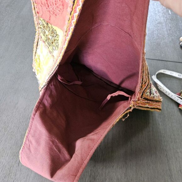 Patchwork Hippie Hobo Bag Boho Crossbody Distressed Festival Art To Wear Funky - Picture 9 of 9